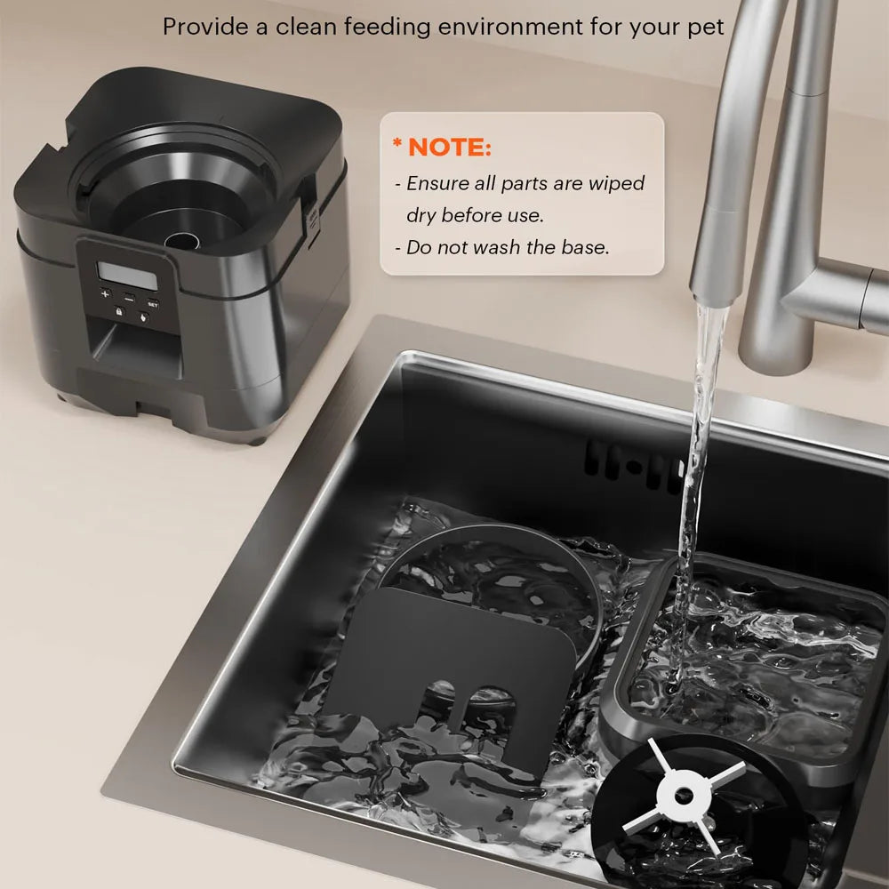 Automaattinen lemmikkien ruokinta-automaatti ajastimella - Kissoille ja koirille