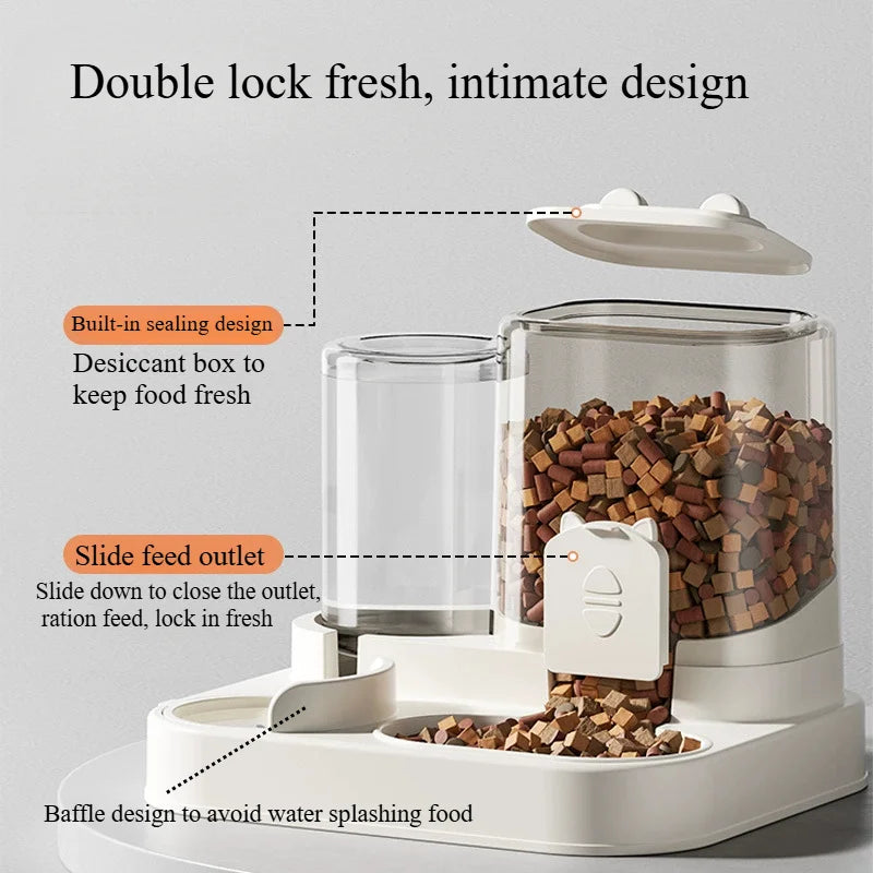Cat Feeding All-in-one Machine Dog Cat Bowl with Water Dispenser Dog Food Automatically Circulates Cat Food and Pet Supplies